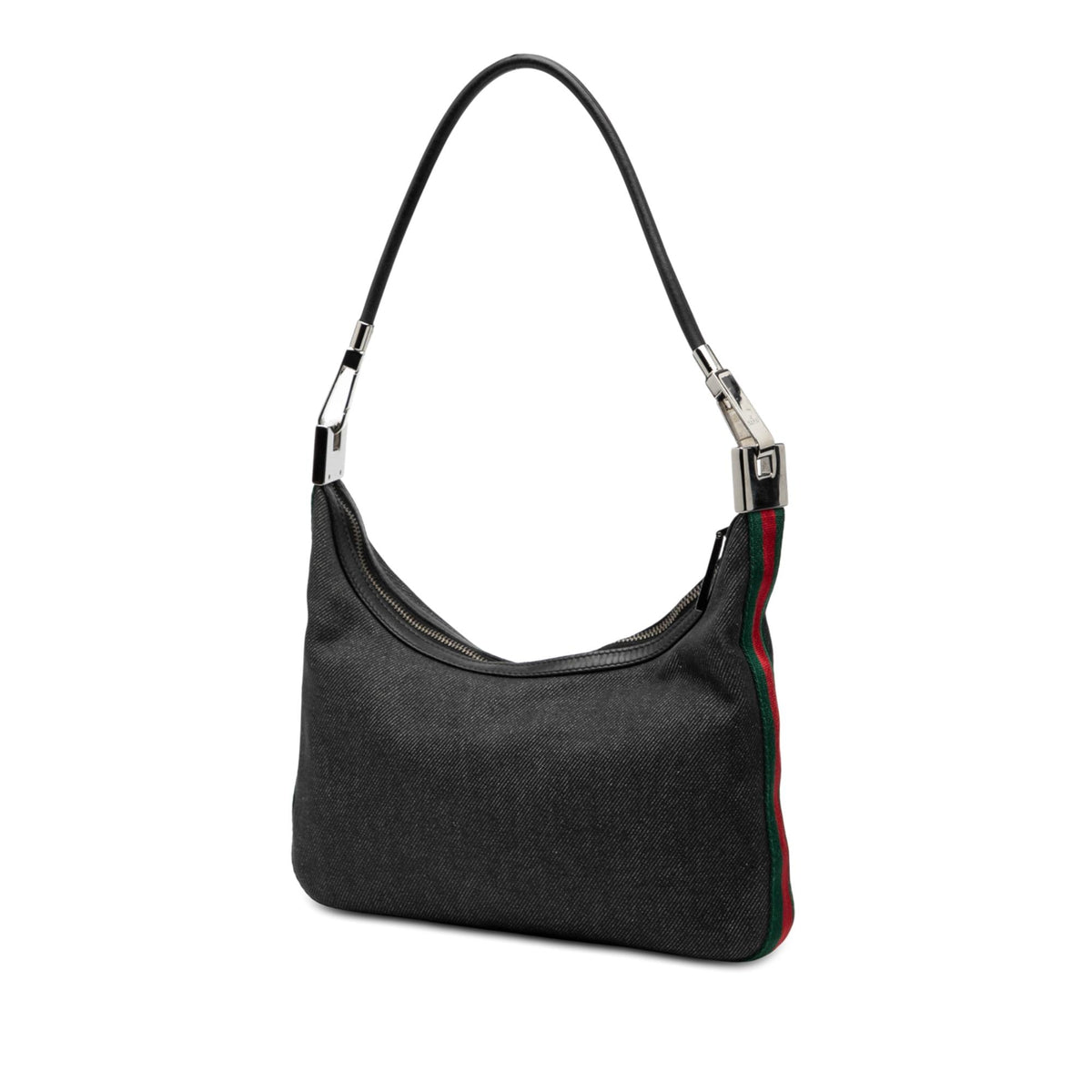 Gucci Denim Web Shoulder Bag