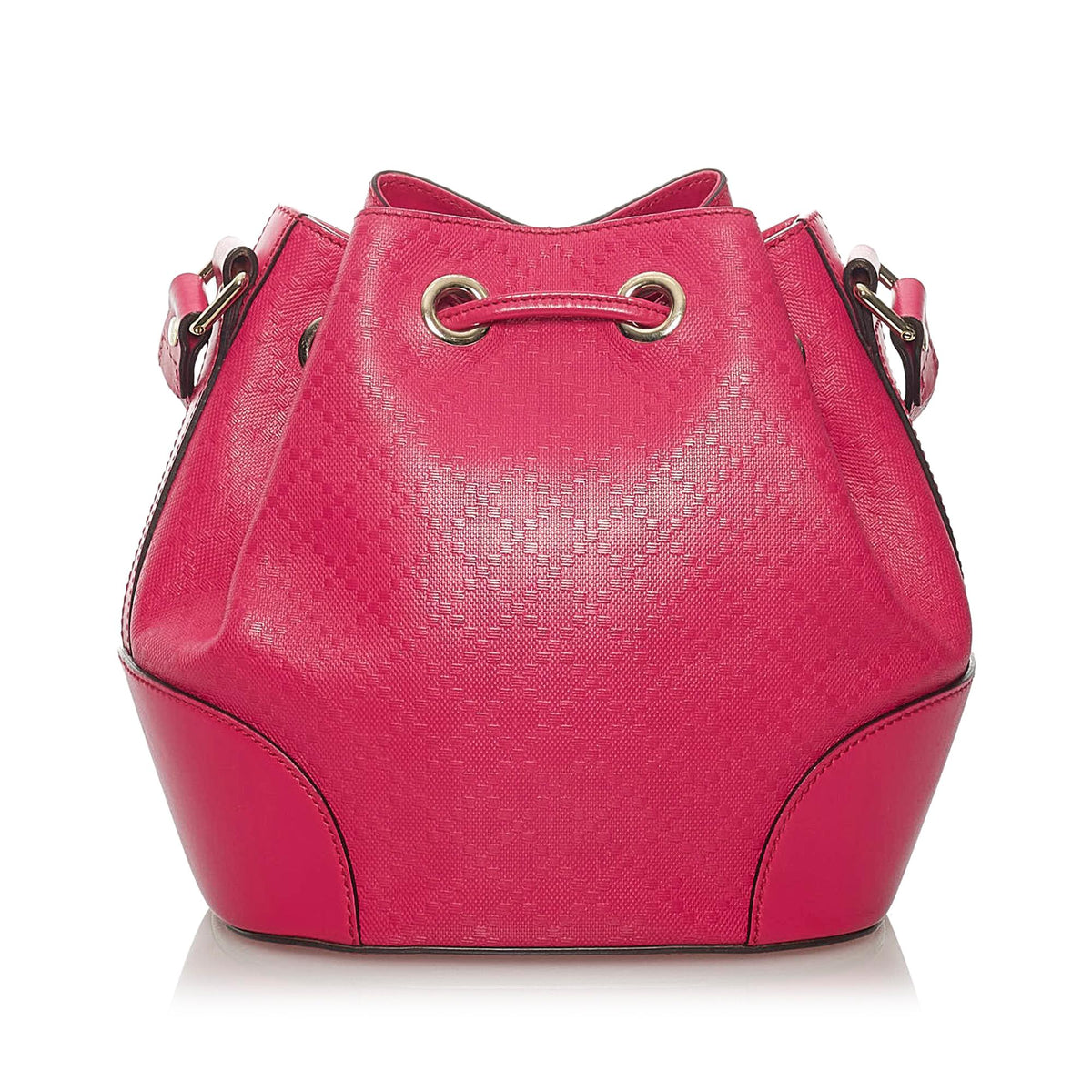 Gucci Diamante Bright Leather Bucket Bag (SHG-29104)
