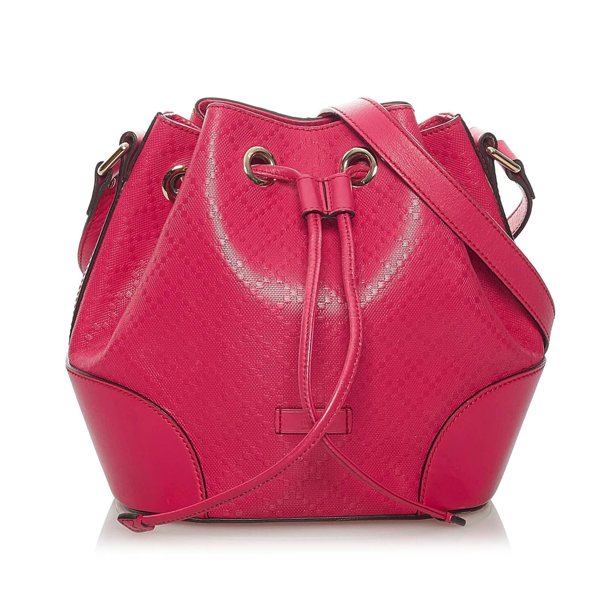 Gucci Diamante Bright Leather Bucket Bag (SHG-29104)