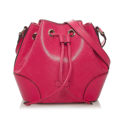 Gucci Diamante Bright Leather Bucket Bag (SHG-29104)