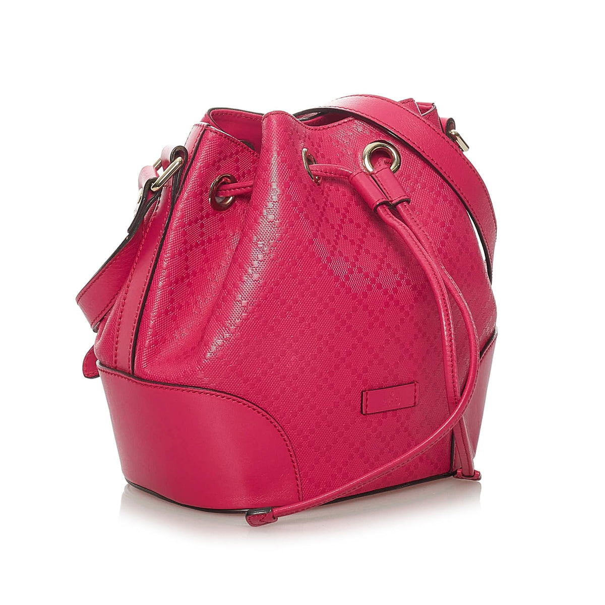 Gucci Diamante Bright Leather Bucket Bag (SHG-29104)