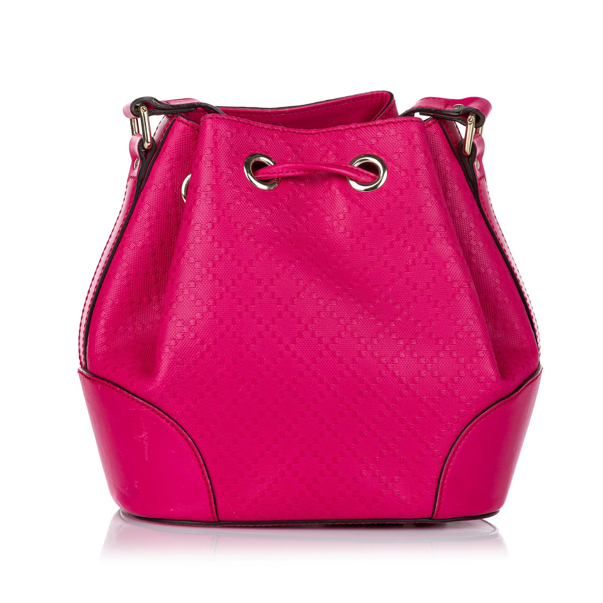 Gucci Diamante Bright Leather Bucket Bag (SHG-37602)
