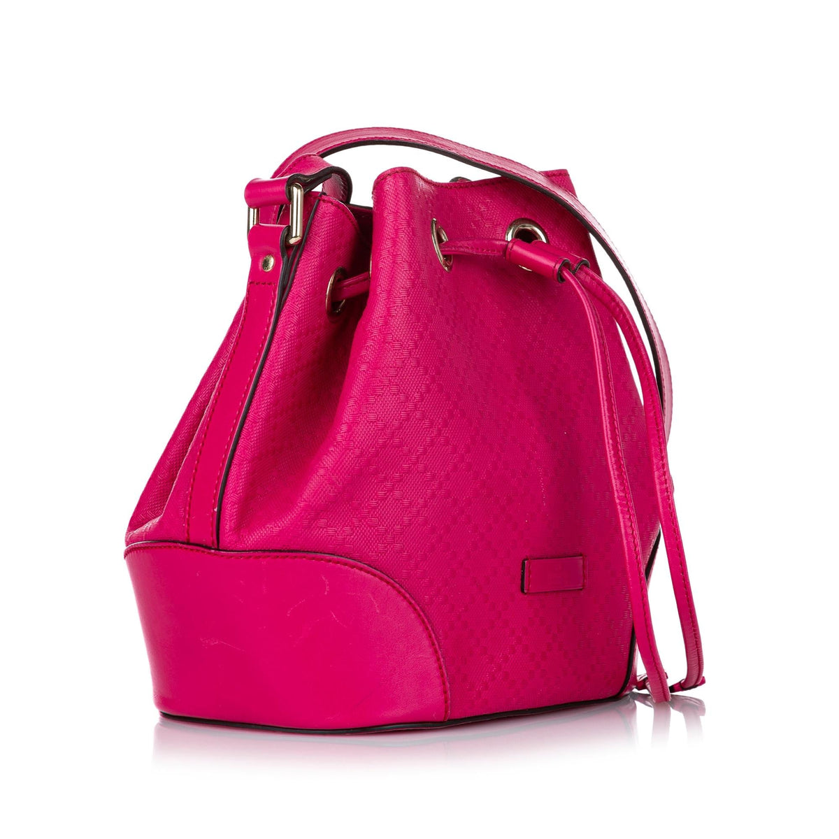 Gucci Diamante Bright Leather Bucket Bag (SHG-37602)