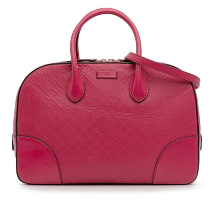 Gucci Diamante Bright Leather Satchel