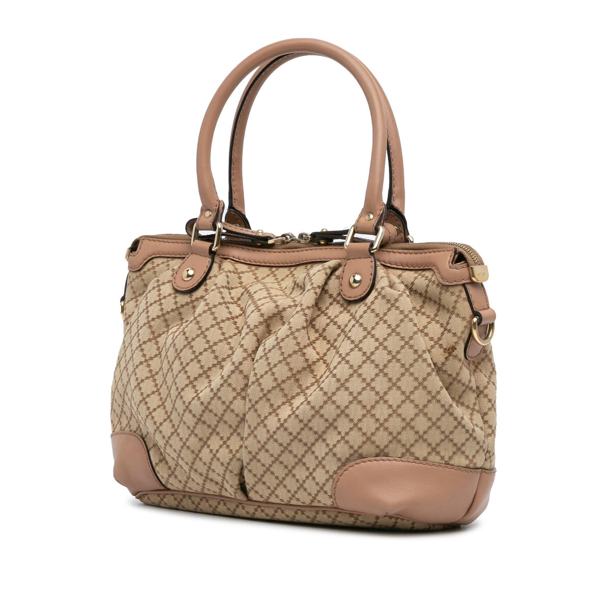 Gucci Diamante Canvas Sukey Satchel
