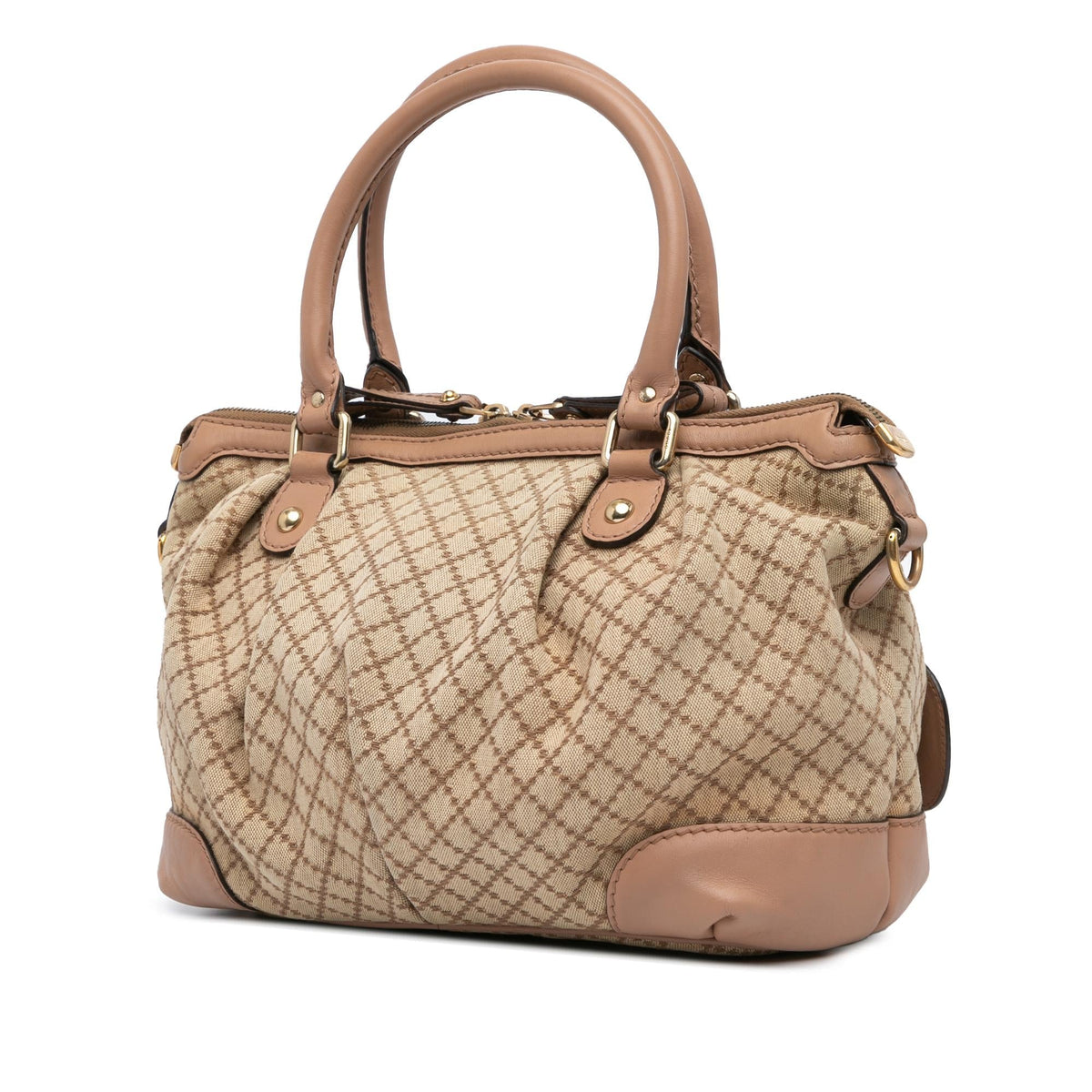 Gucci Diamante Canvas Sukey Satchel