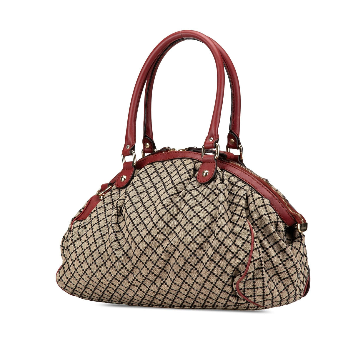 Gucci Diamante Canvas Sukey Satchel