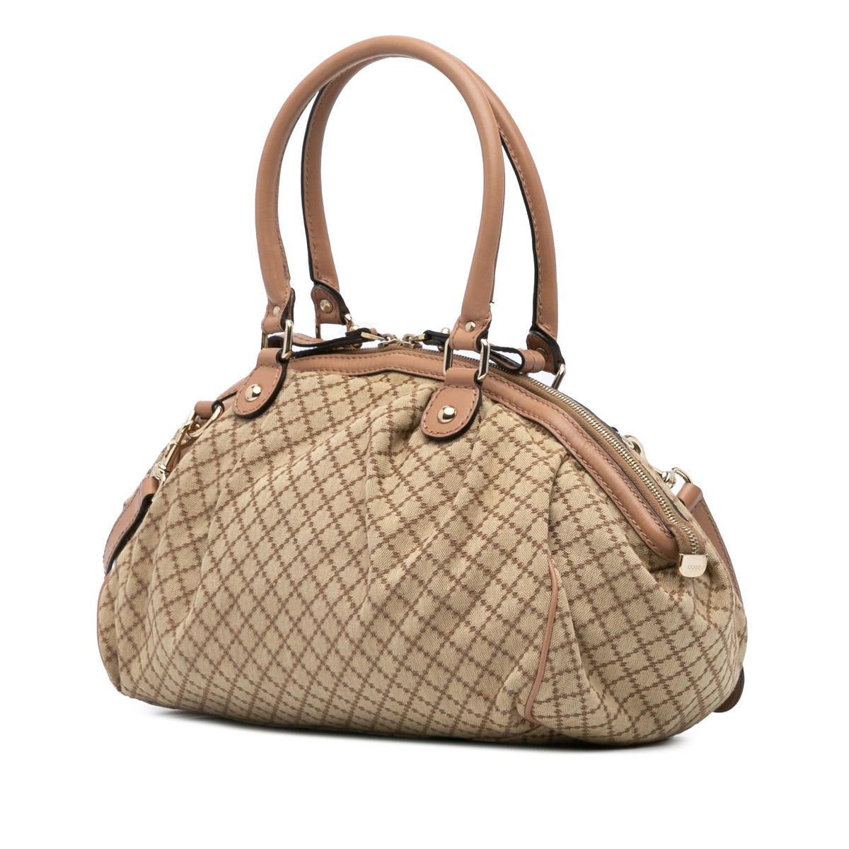 Gucci Diamante Canvas Sukey Satchel