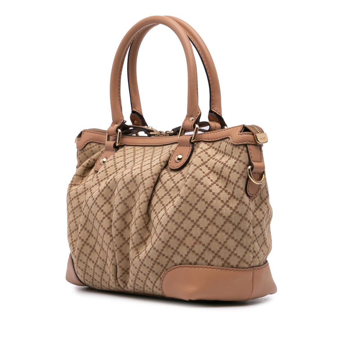 Gucci Diamante Canvas Sukey Satchel
