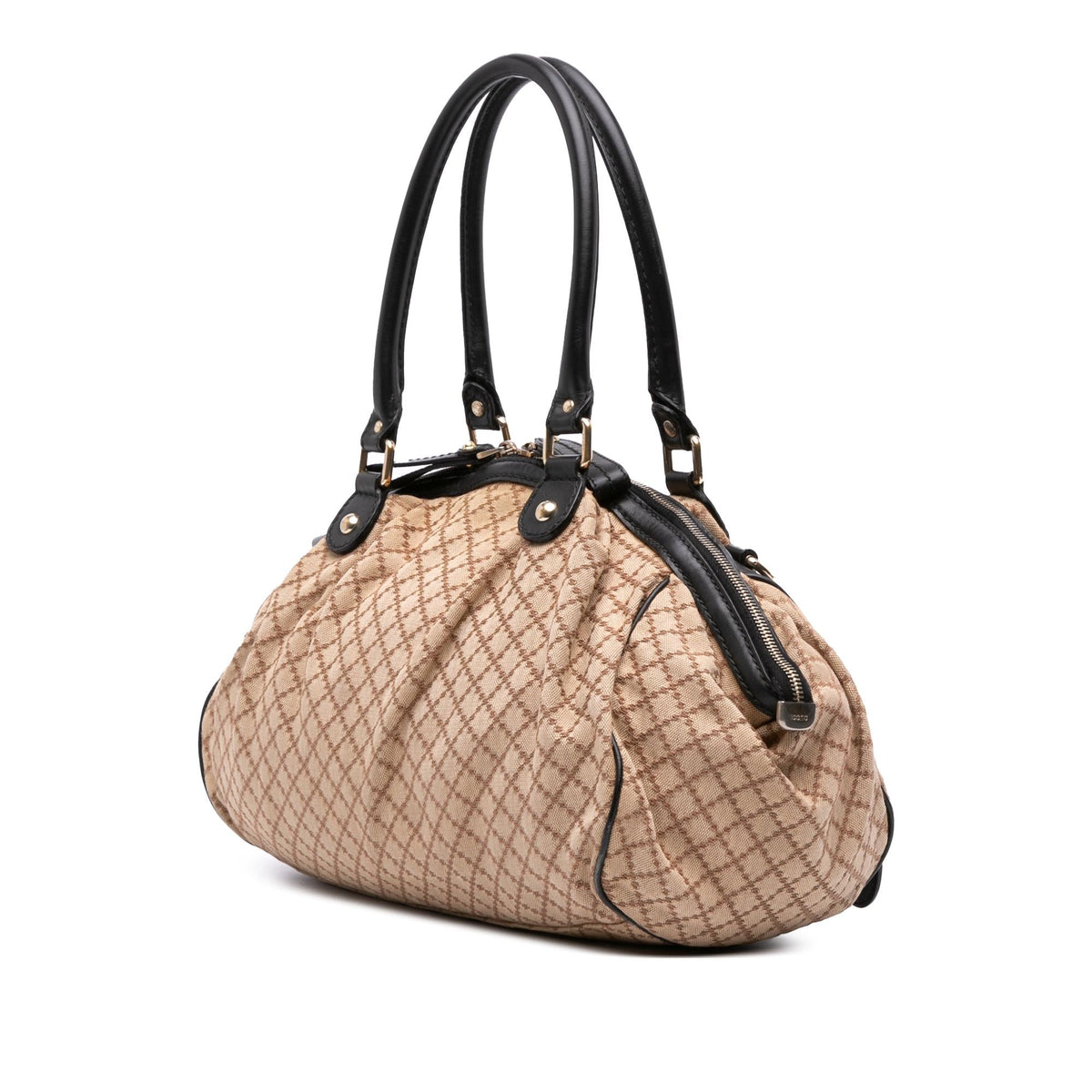 Gucci Diamante Canvas Sukey Satchel