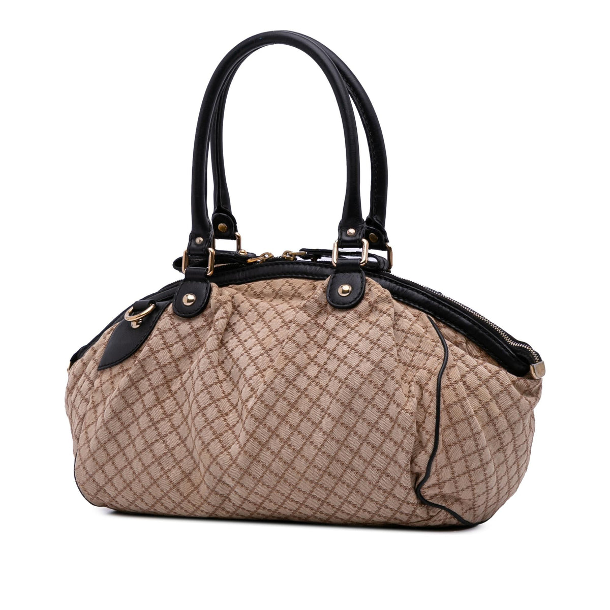 Gucci Diamante Canvas Sukey Satchel