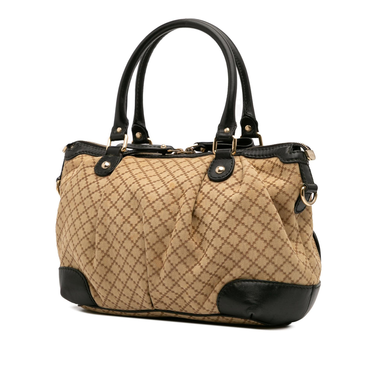 Gucci Diamante Canvas Sukey Satchel
