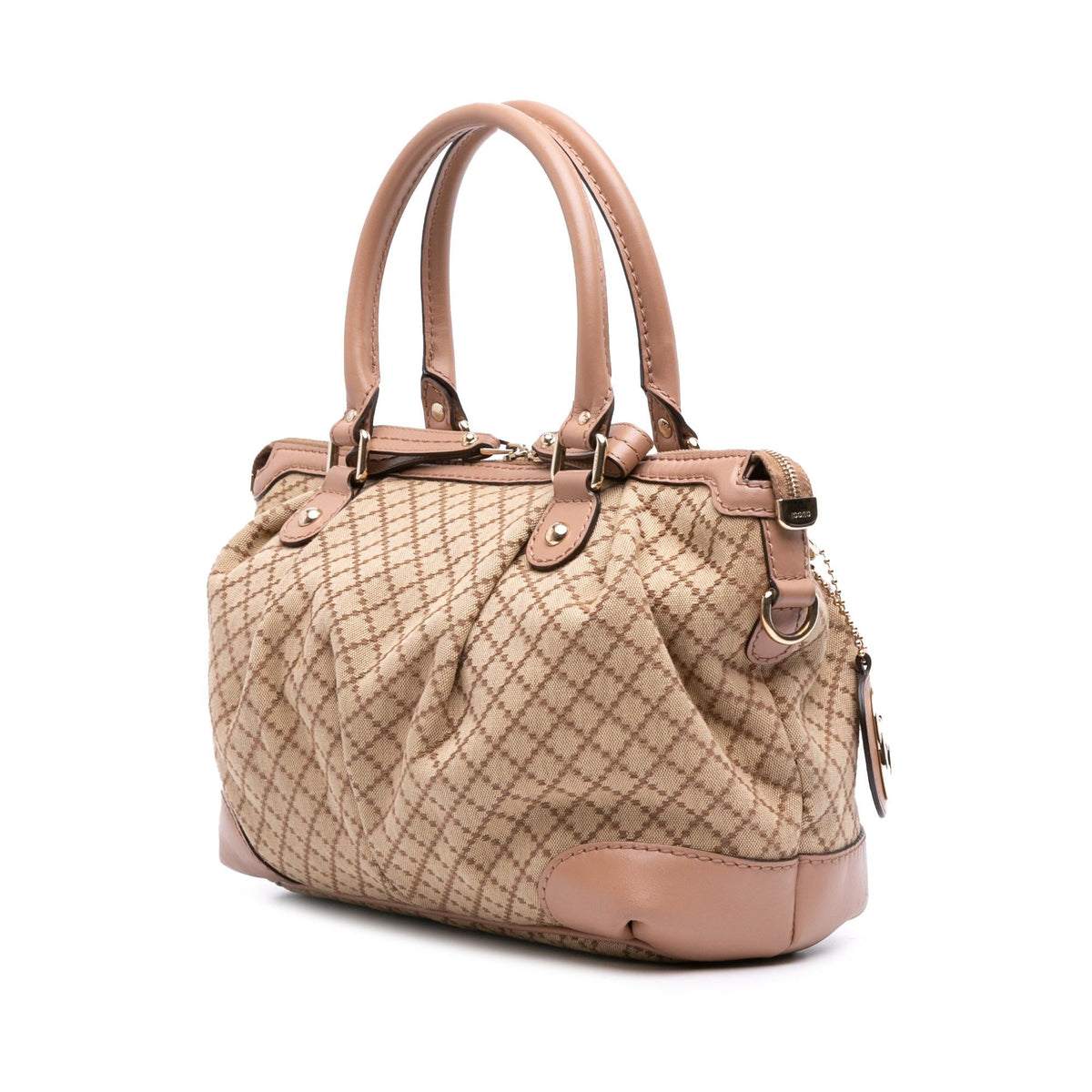Gucci Diamante Canvas Sukey Satchel