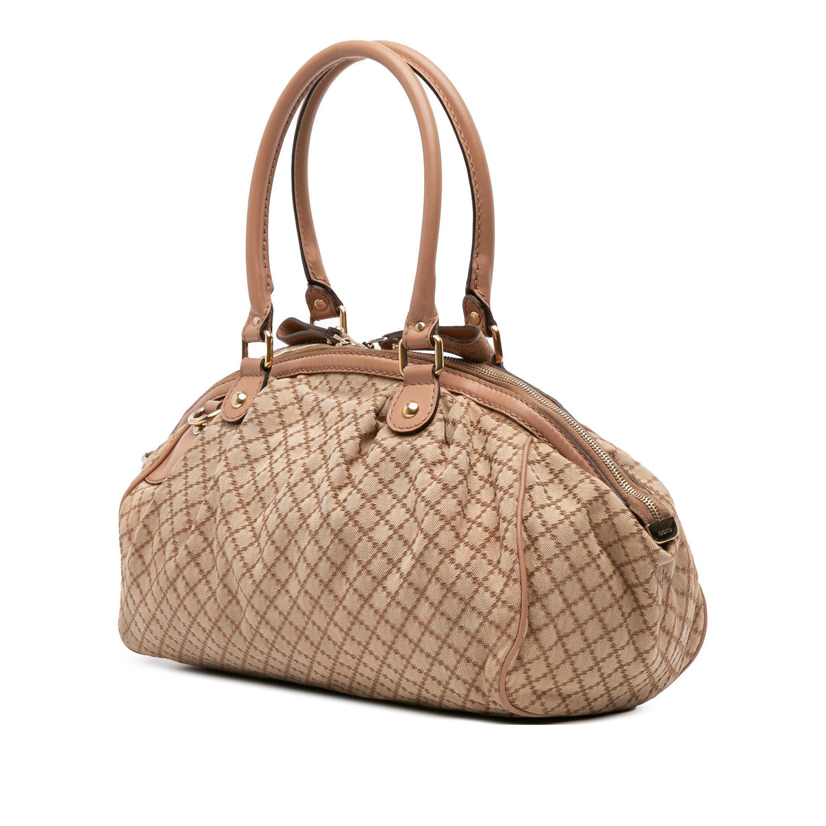 Gucci Diamante Canvas Sukey Satchel