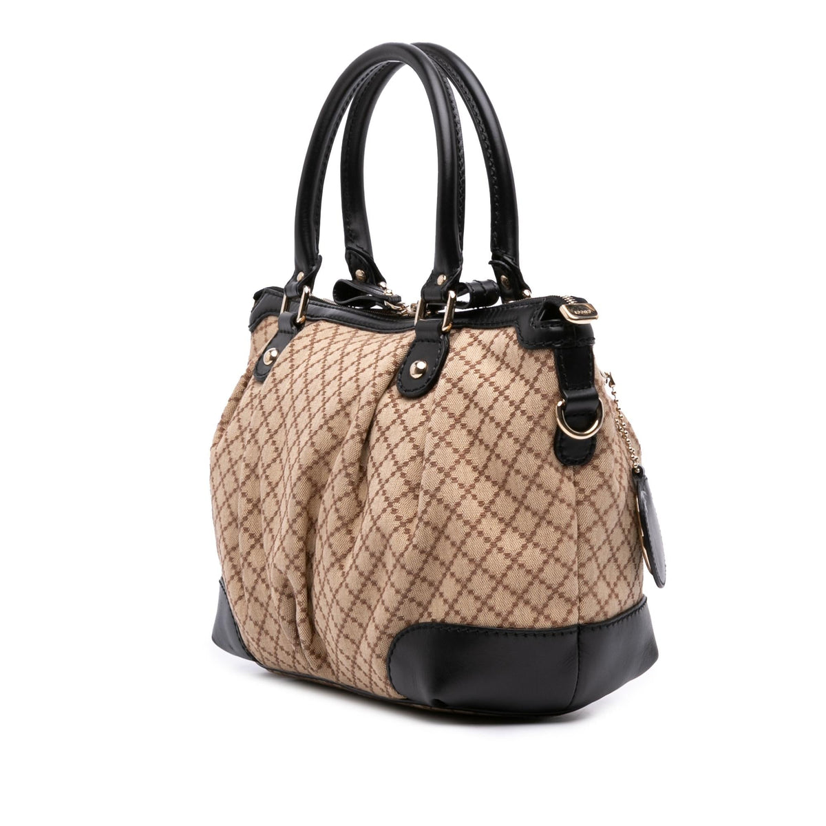 Gucci Diamante Canvas Sukey Satchel