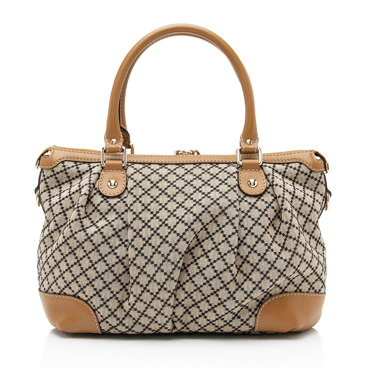Gucci Diamante Canvas Sukey Top Handle Medium Satchel (SHF-23618)