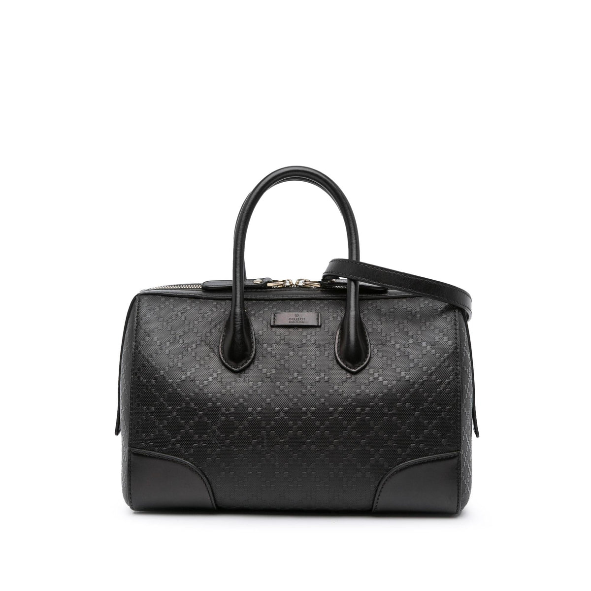 Gucci Diamante Leather Boston Bag