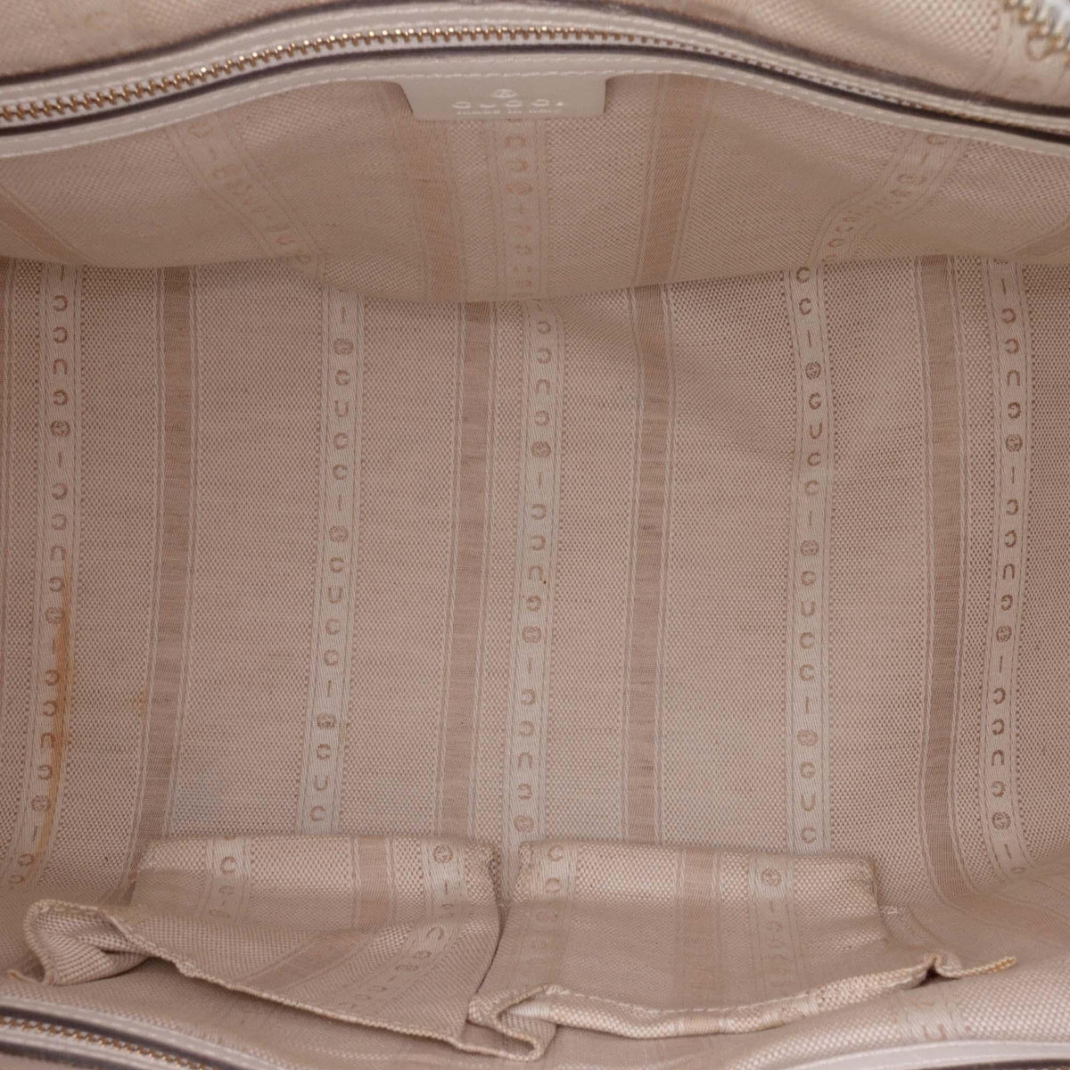 Gucci Diamante Leather Boston Bag