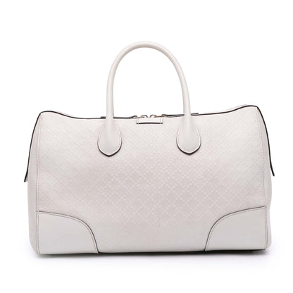 Gucci Diamante Leather Boston Bag