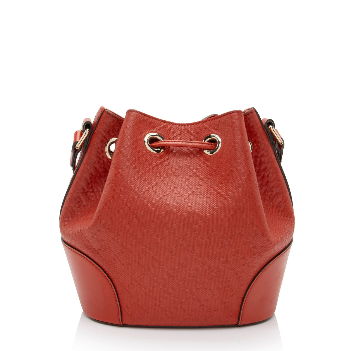 Gucci Diamante Leather Bright Bucket Bag (SHF-wHyMri)