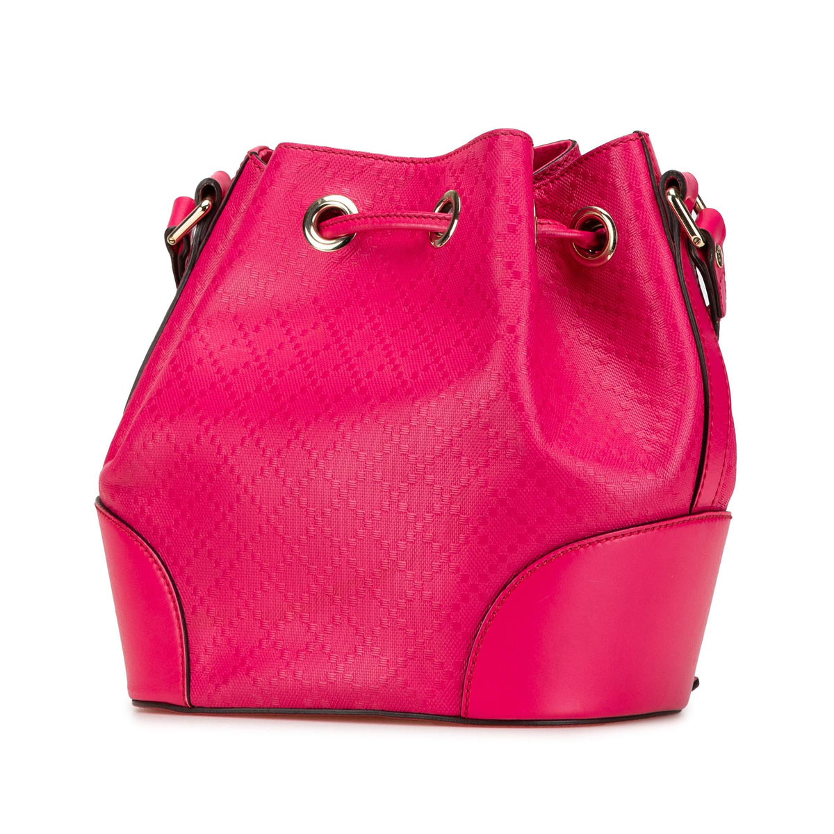 Gucci Diamante Leather Bright Bucket Bag