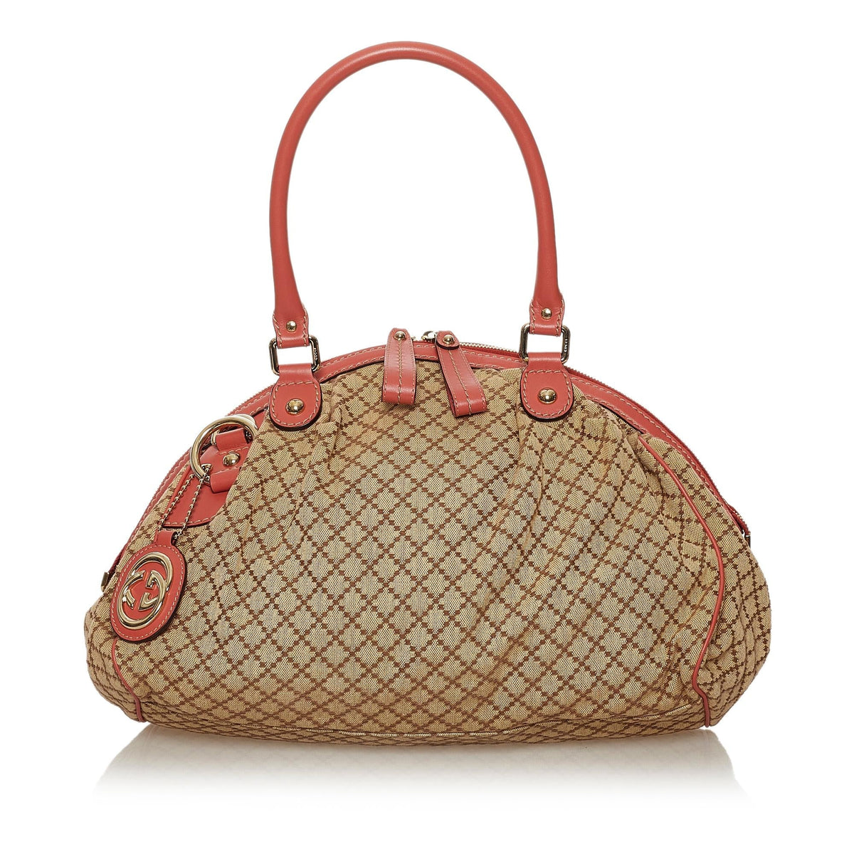 Gucci Diamante Sukey Canvas Satchel (SHG-28357)