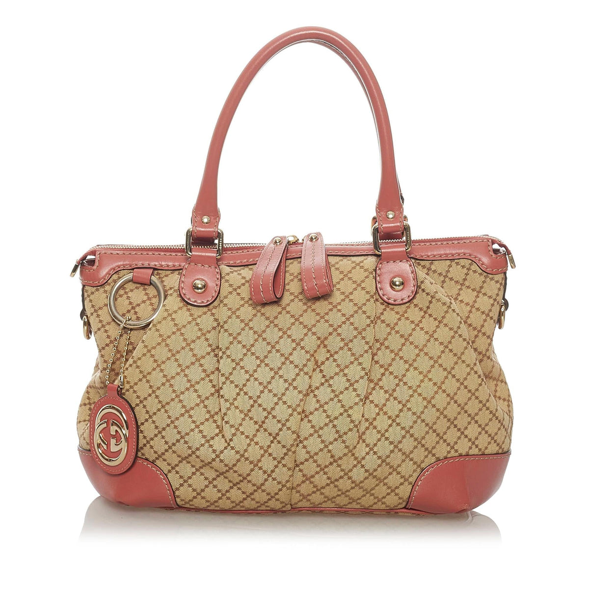 Gucci Diamante Sukey Canvas Satchel (SHG-29040)