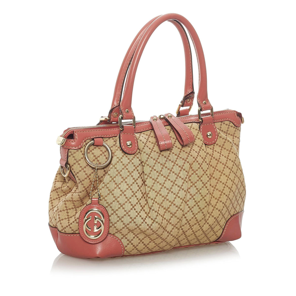 Gucci Diamante Sukey Canvas Satchel (SHG-29040)
