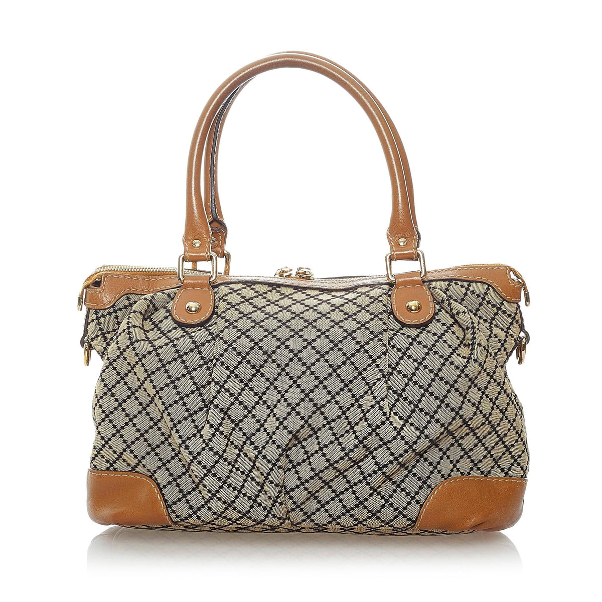 Gucci Diamante Sukey Canvas Satchel (SHG-31083)