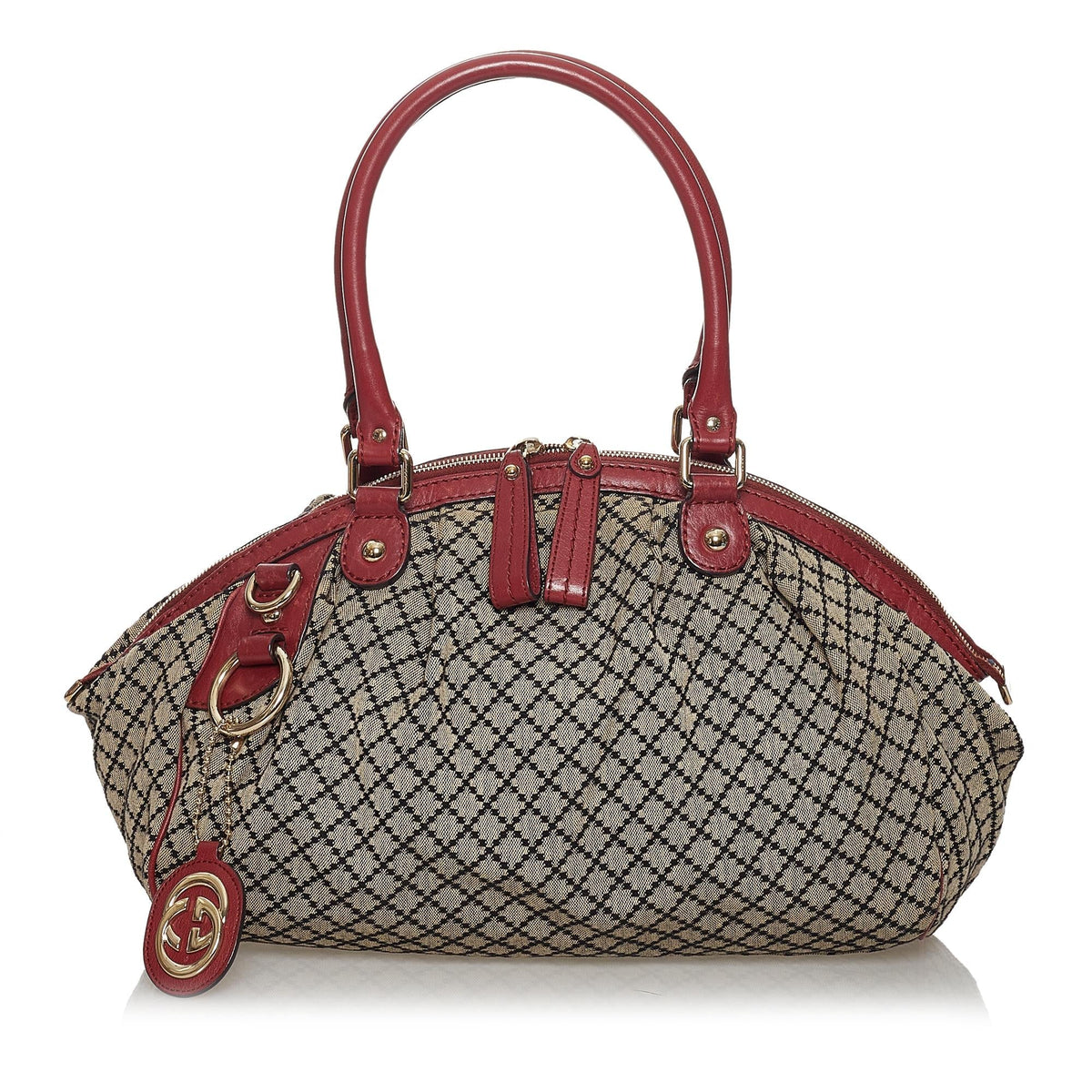 Gucci Diamante Sukey Canvas Satchel (SHG-31216)