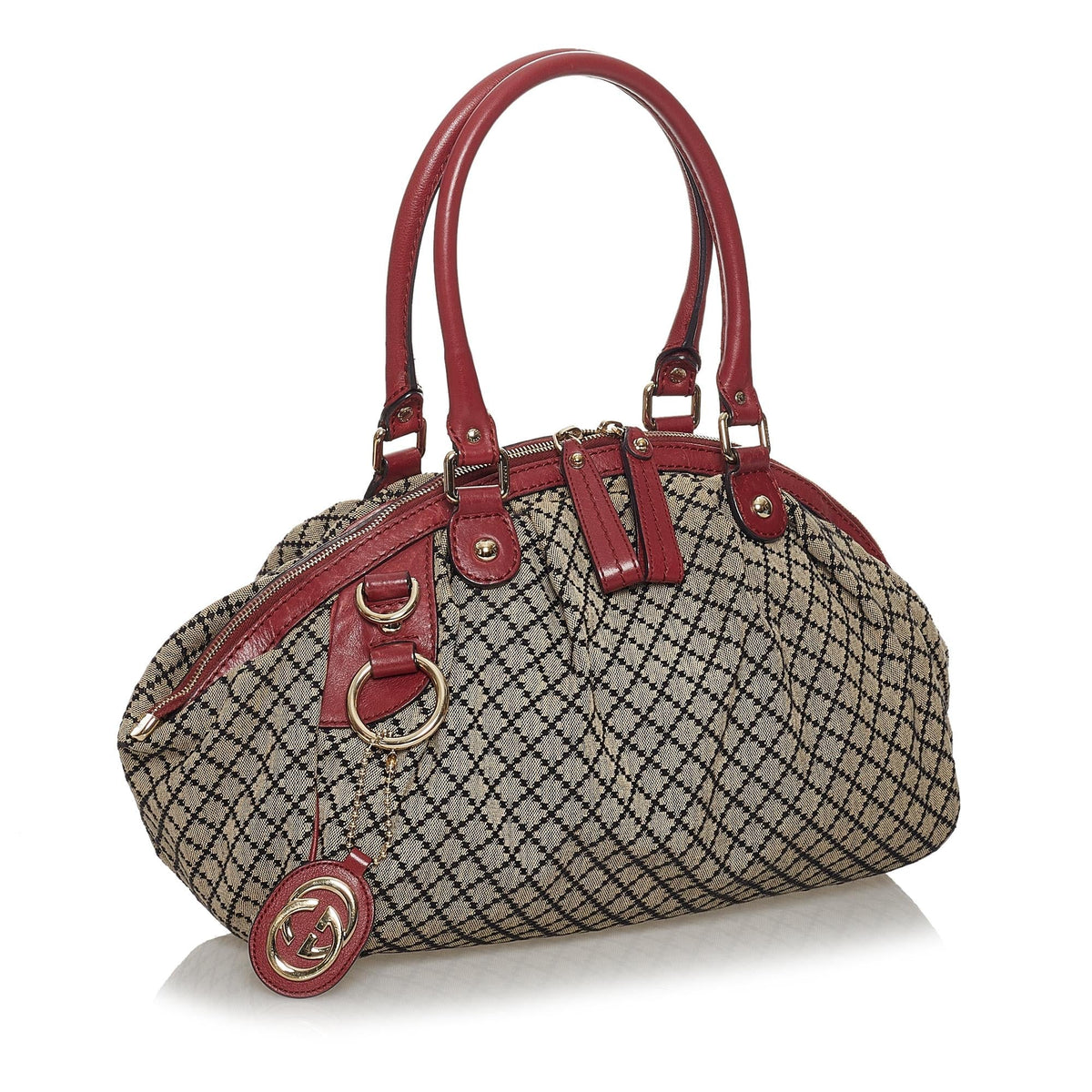 Gucci Diamante Sukey Canvas Satchel (SHG-31216)