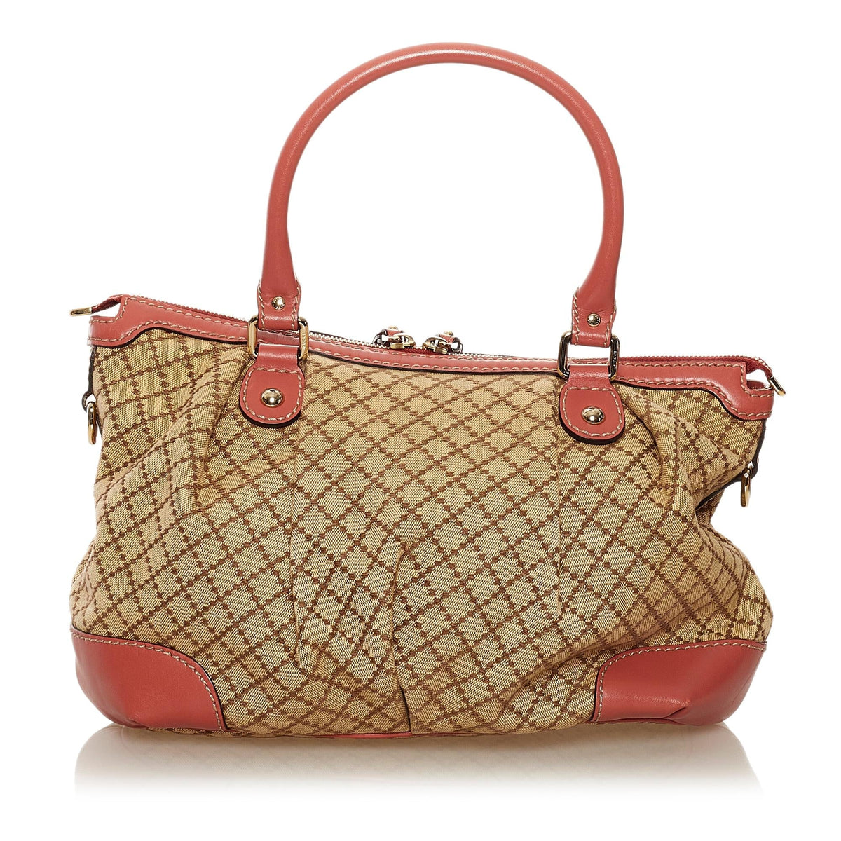 Gucci Diamante Sukey Canvas Satchel (SHG-34461)