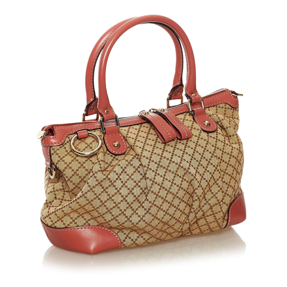 Gucci Diamante Sukey Canvas Satchel (SHG-34461)