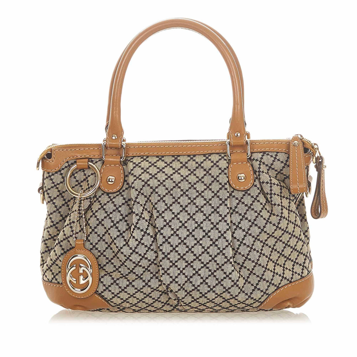 Gucci Diamante Sukey Canvas Satchel (SHG-iZTtvz)