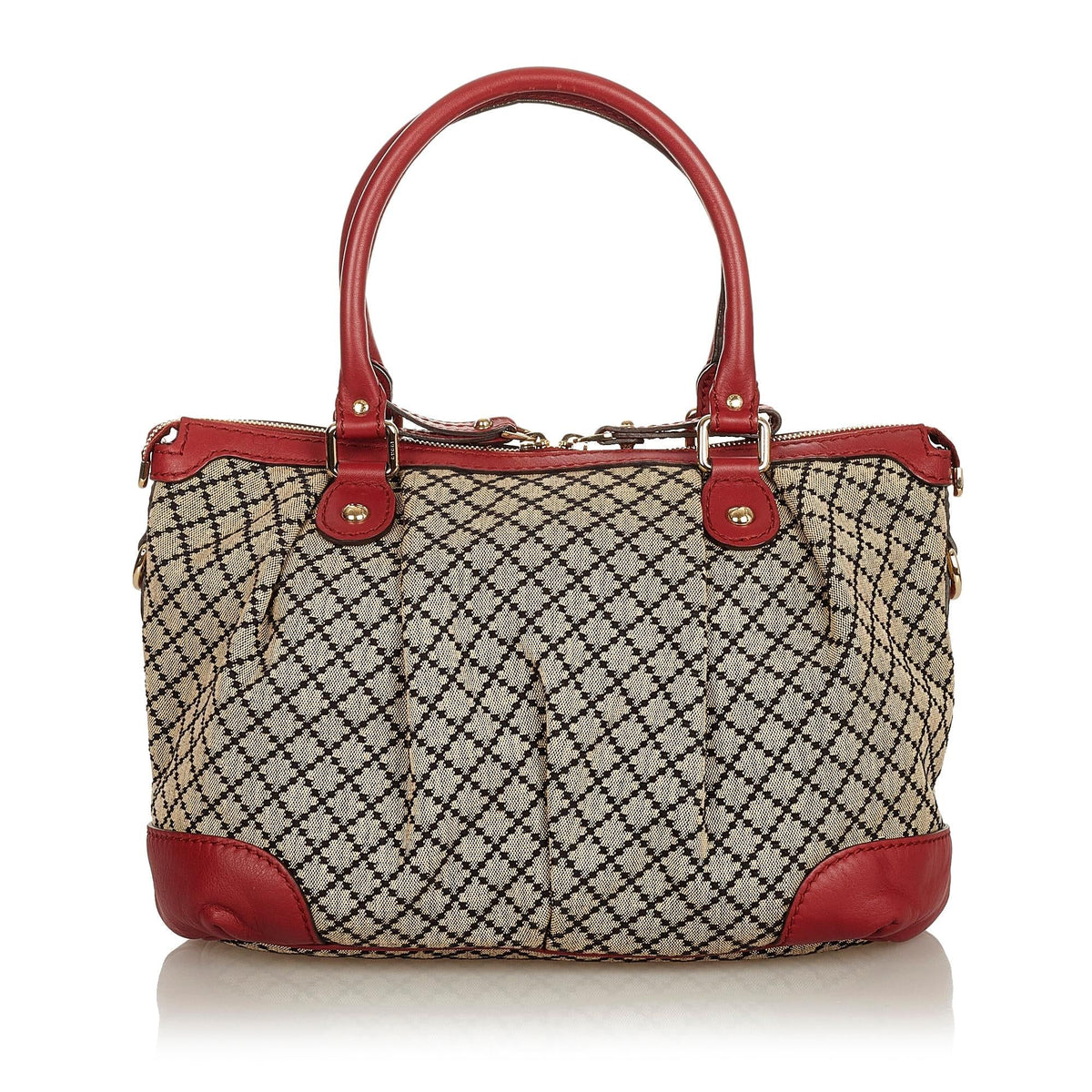 Gucci Diamante Sukey Canvas Satchel (SHG-5dkeD5)