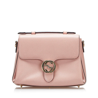 Gucci Dollar Calf Interlocking G Satchel (SHG-qAUwum)
