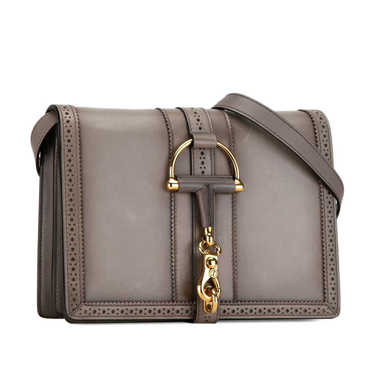 Gucci Duilio Brogue Leather Crossbody (SHG-Cn1jv6)