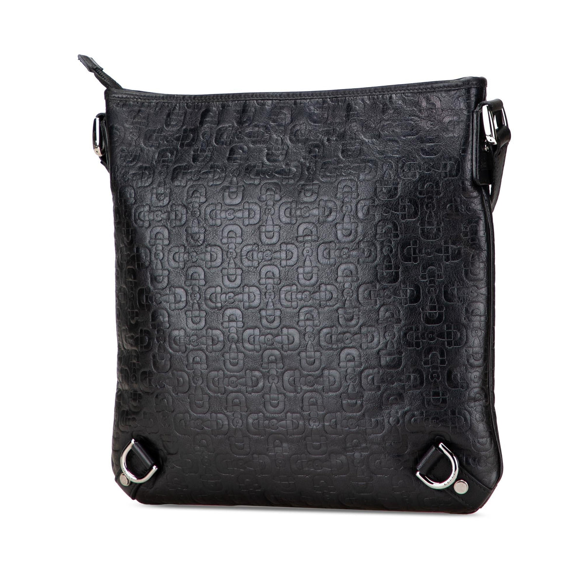 Gucci Embossed Leather Horsebit Abbey D Ring Crossbody