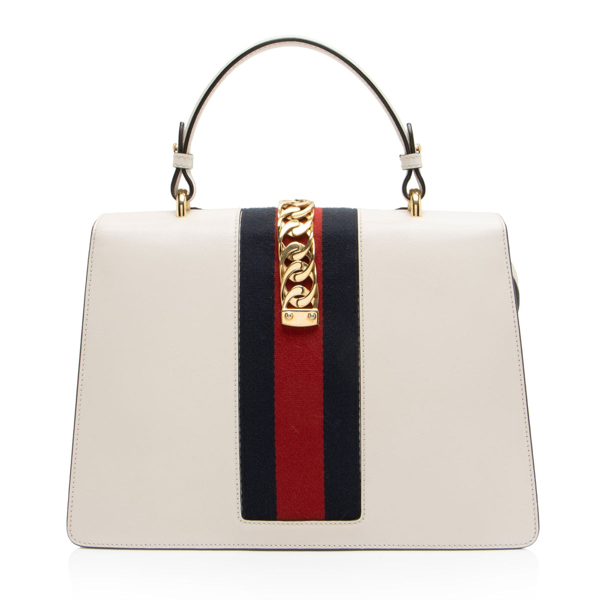 Gucci Embroidered Leather Floral Sylvie Top Handle