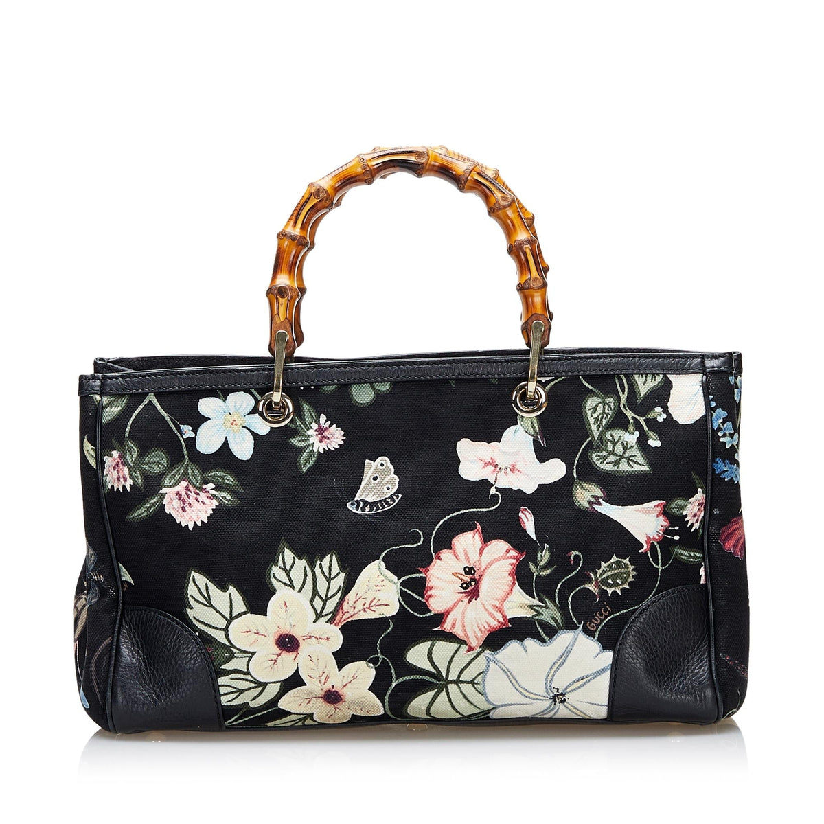 Gucci Flora Knight Bamboo Shopper (SHG-36705)