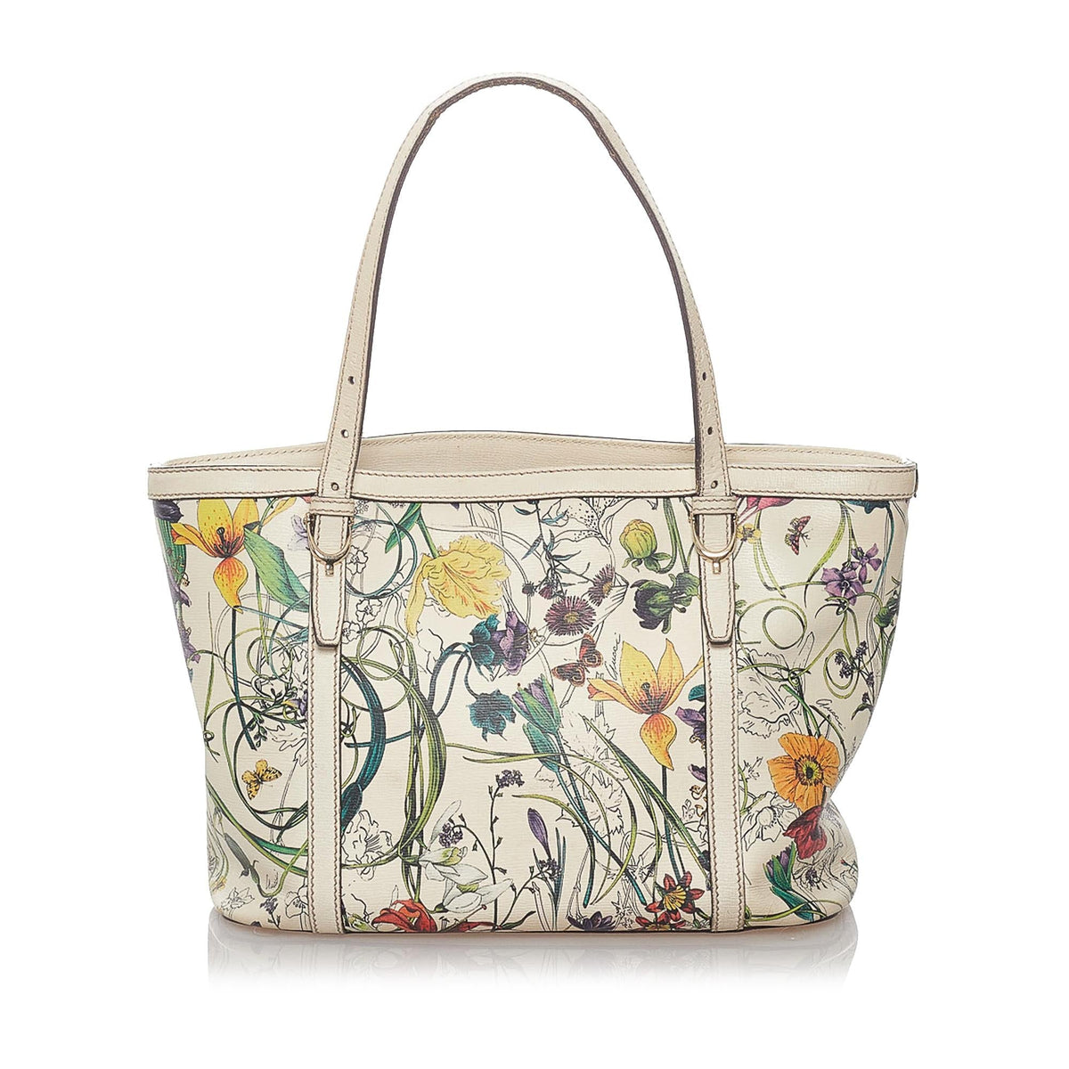 Gucci Flora Nice Leather Handbag (SHG-37333)