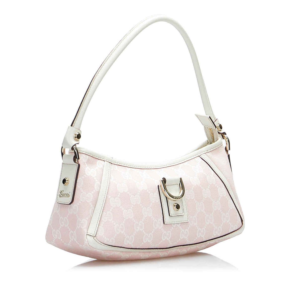 Gucci GG Canvas Abbey D-Ring Baguette (SHG-O6AhCn)