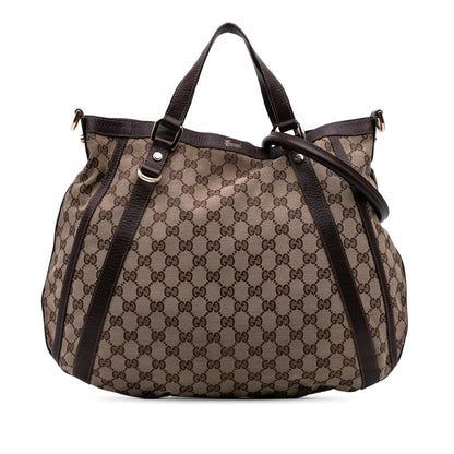 Gucci GG Canvas Abbey D Ring Convertible Satchel