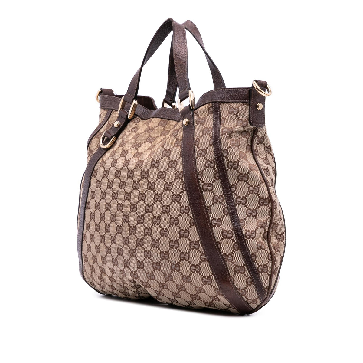 Gucci GG Canvas Abbey D Ring Convertible Satchel