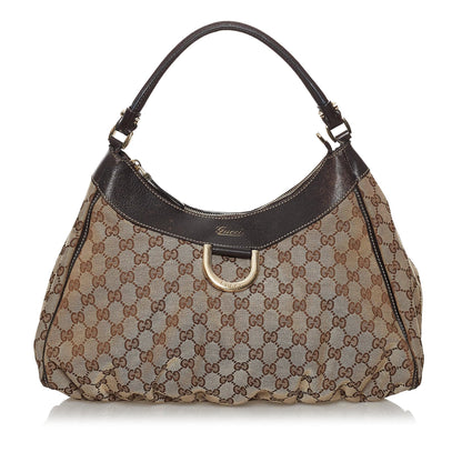 Gucci GG Canvas Abbey D-Ring Hobo Bag (SHG-30330)