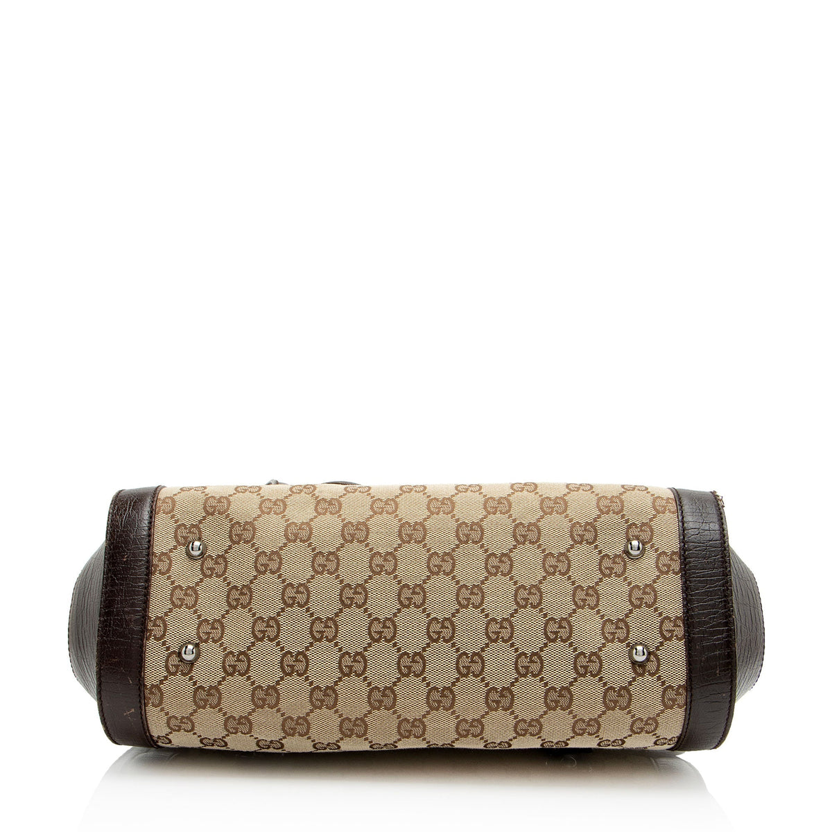 Gucci GG Canvas Bamboo Bullet Medium Satchel (SHF-QsKk05)