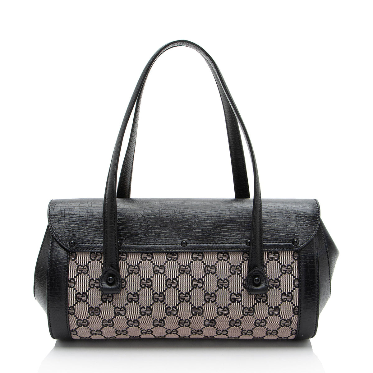 Gucci GG Canvas Bamboo Bullet Medium Satchel