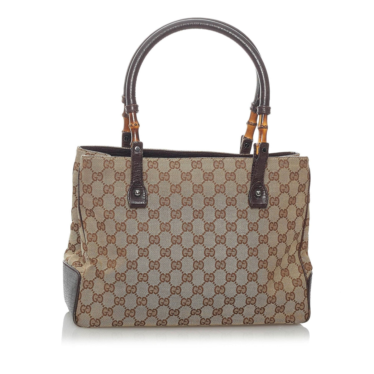 Gucci GG Canvas Bamboo Handbag (SHG-29813)