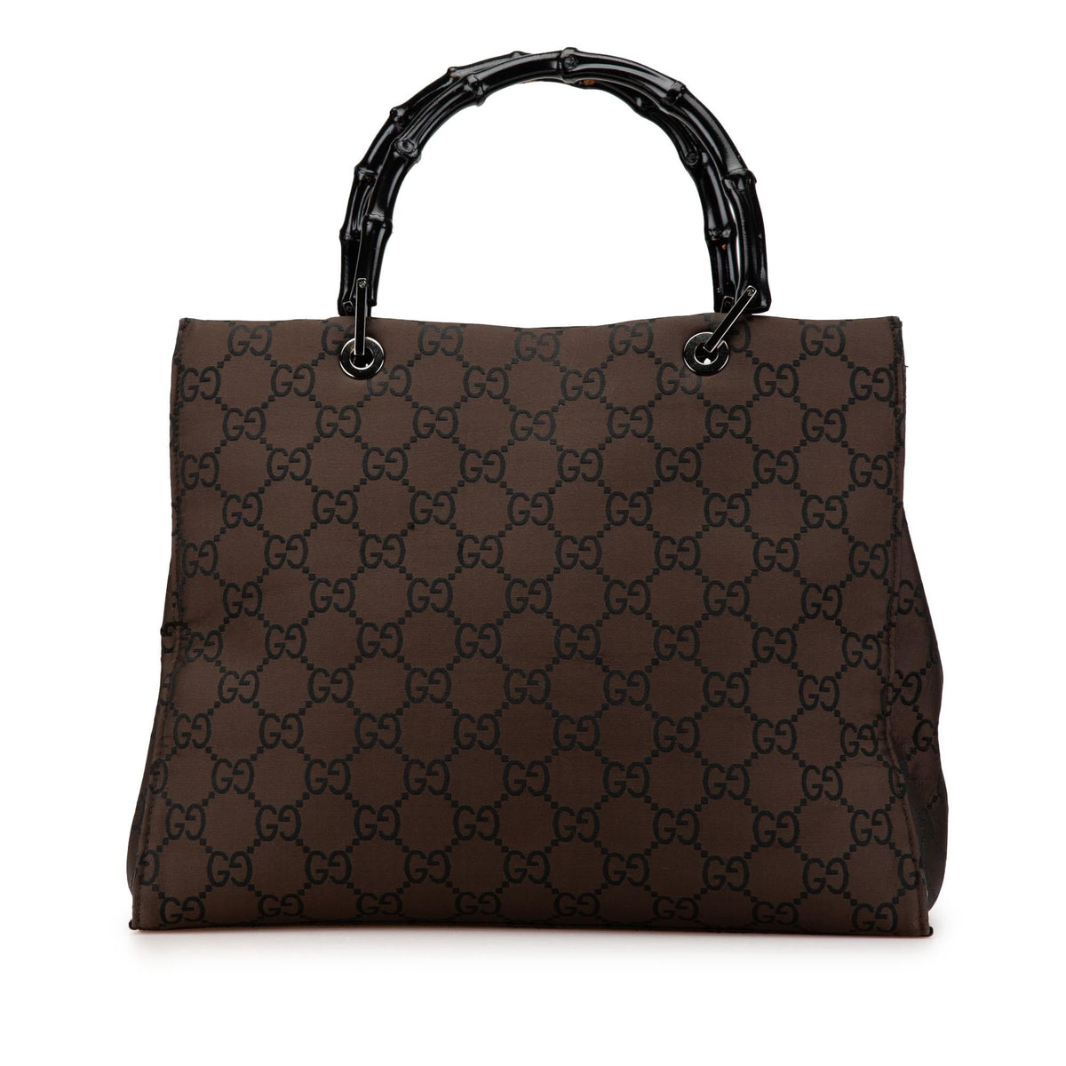 Gucci GG Canvas Bamboo Handbag