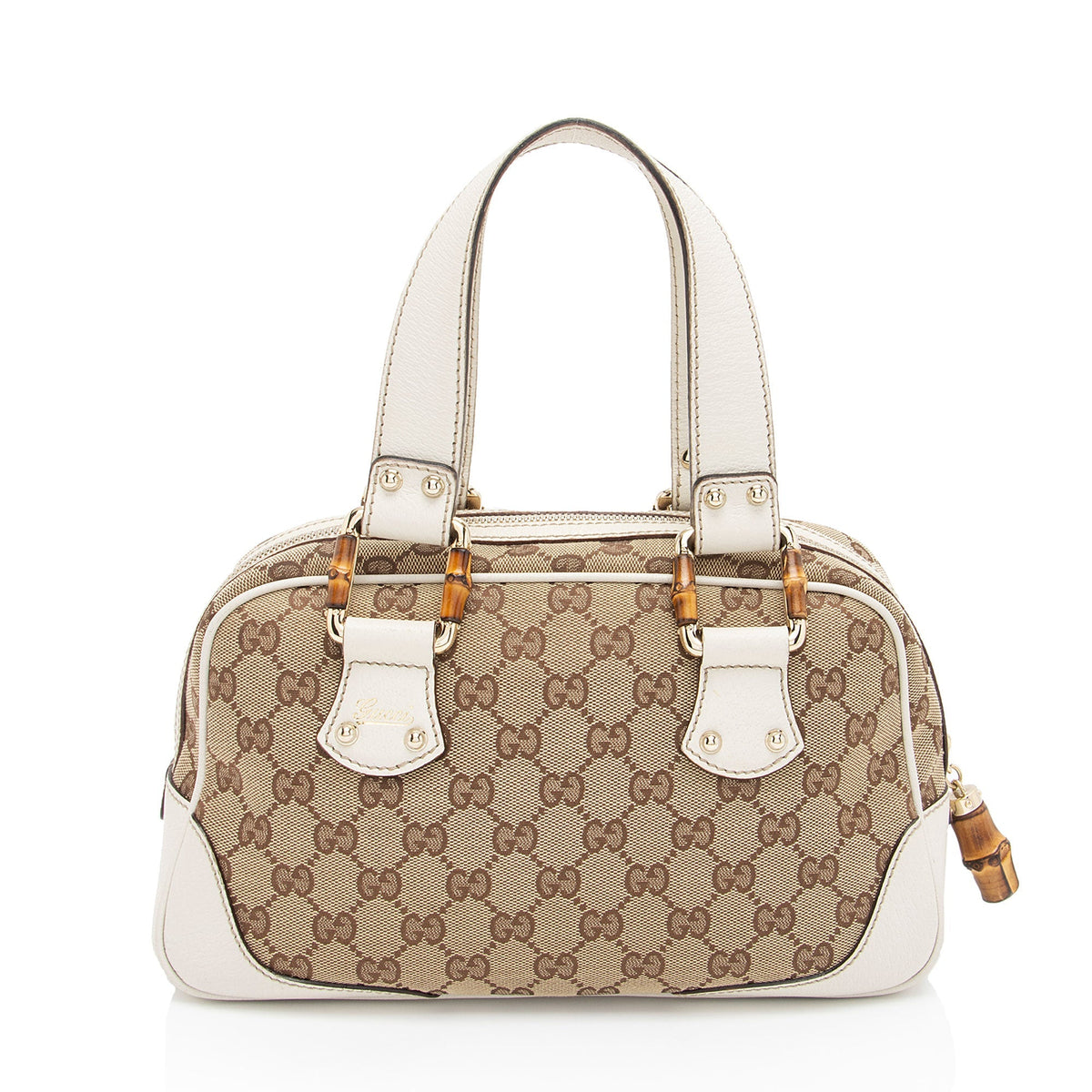 Gucci GG Canvas Bamboo Mini Satchel (SHF-yKtYU5)